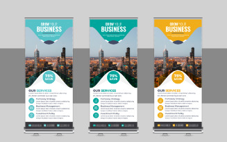 Creative Roll Up Banner, X Banner, Standee, Pull Up Template Layout