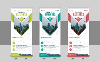 Modern Roll Up Banner, X Banner, Standee, Pull Up Design Layout