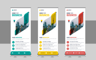 Modern Roll Up Banner, X Banner, Standee, Pull Up Template Design Layout