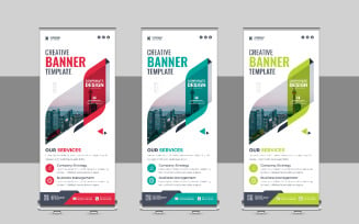 Modern Roll Up Banner, X Banner, Standee, Pull Up Template