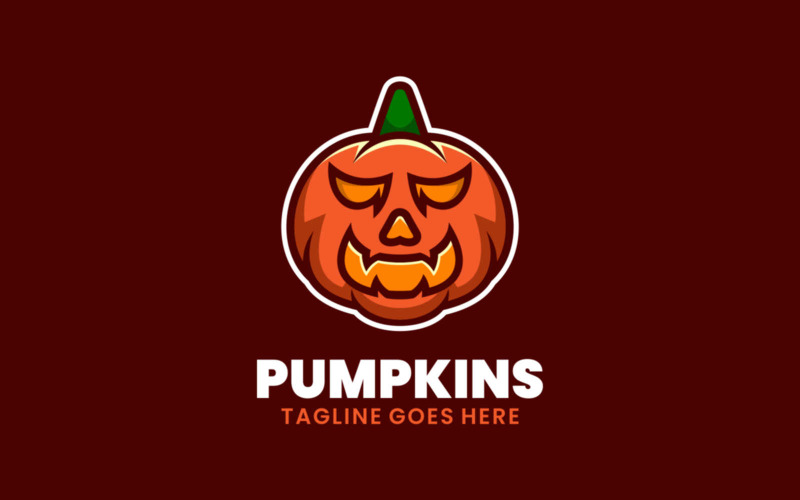 Pumpkin Mascot Cartoon Logo Style Logo Template