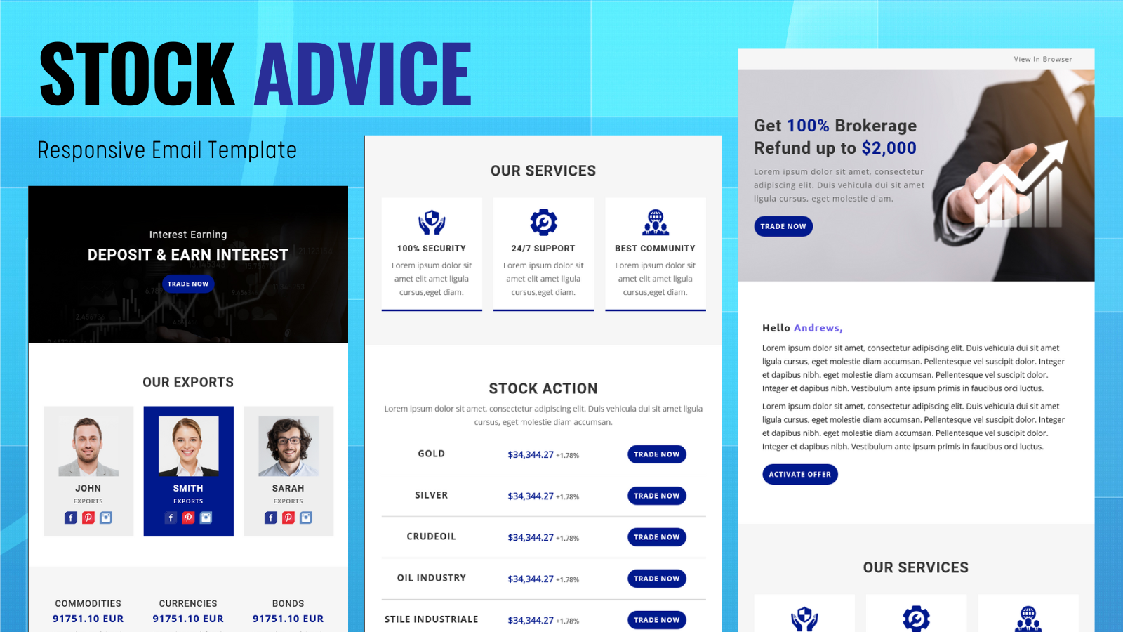 Stock Advice – Multipurpose Responsive Email Template