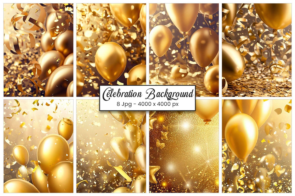 Kit Graphique #334861 Golden Confetti Divers Modles Web - Logo template Preview