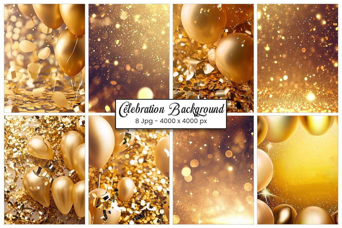 Kit Graphique #334862 Golden Confetti Divers Modles Web - Logo template Preview