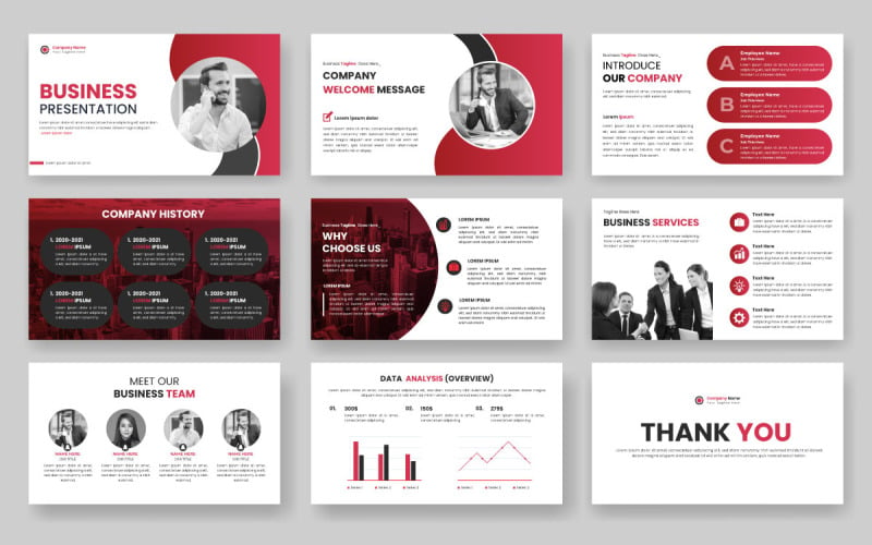 Business presentation slides template design. Use for modern presentation background Illustration