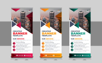 Business Roll Up Banner, X Banner, Standee, Pull Up Design Layout for Advertising Agency