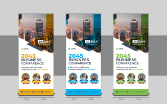 Business Roll Up Banner, X Banner, Standee, Pull Up Design Template
