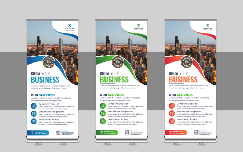 Business Roll Up Banner, X Banner, Standee, Pull Up Design Corporate Identity