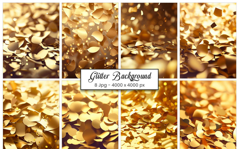 Celebration gold confetti glitter texture background Background