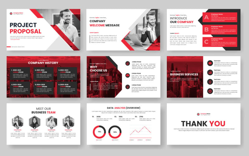 Creative business presentation slides template design. website slider, landing page, annual Illustration