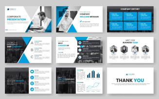 Creative business presentation slides template design, website slider, landing page