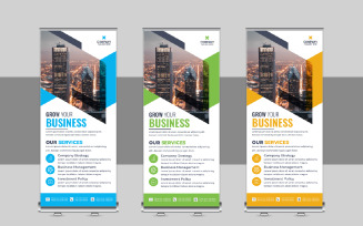Creative Roll Up Banner, X Banner, Standee, Pull Up Design Template Layout