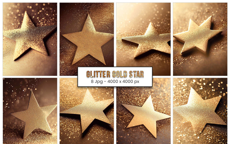 Golden stars background, glitter texture digital paper Background