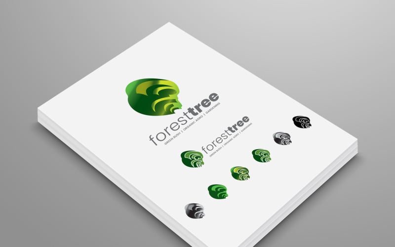 Green Tree Gardening Forestry Logo Logo Template