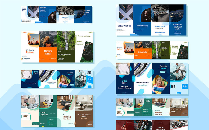 Industrious - 40 Instagram Post & Story Templates for Various Industries Social Media