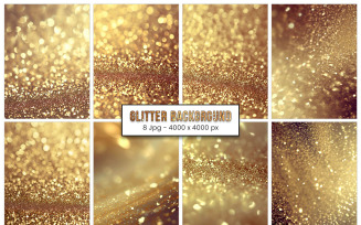 Shiny Golden glitter background, bokeh lights sparkle gold glitter texture