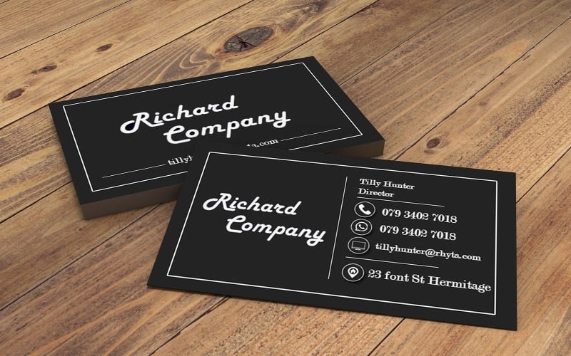 Visiting Card Template | minimal business card Corporate Identity