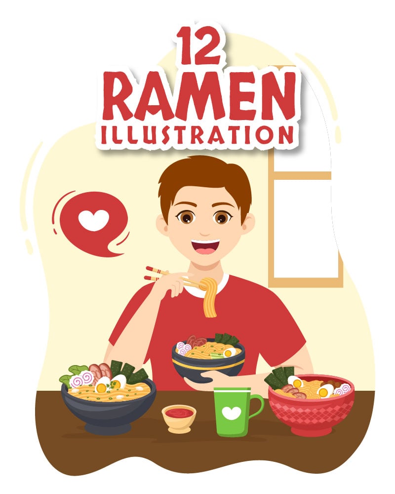 Kit Graphique #334927 Noodles Alimentation Web Design - Logo template Preview