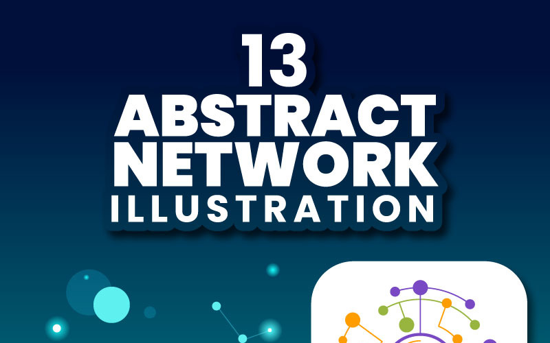 13 Abstract Social Network Illustration