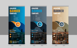 Corporate Roll Up Banner Design, X Banner, Standee, Pull Up Design for Advertising Agency