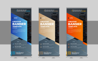 Corporate Roll Up Banner Design, X Banner, Standee, Pull Up Design Layout