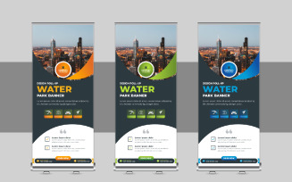 Creative Roll Up Banner Design, X Banner, Standee, Pull Up Template