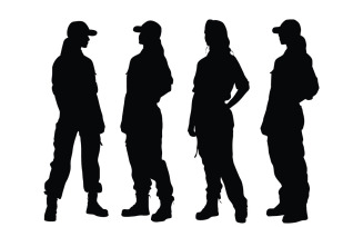 Lady plumber silhouette collection