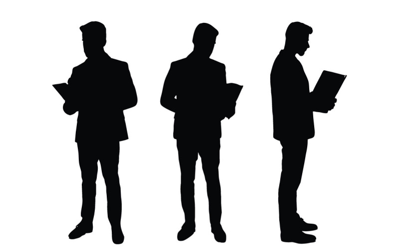 Lawyer standing in different positions Illustration