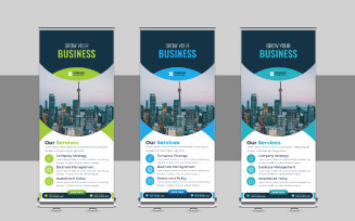Modern Roll Up Banner Design, X Banner, Standee, Pull Up Design Template Layout