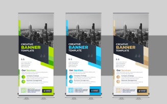 Modern Roll Up Banner Design, X Banner, Standee, Pull Up Template