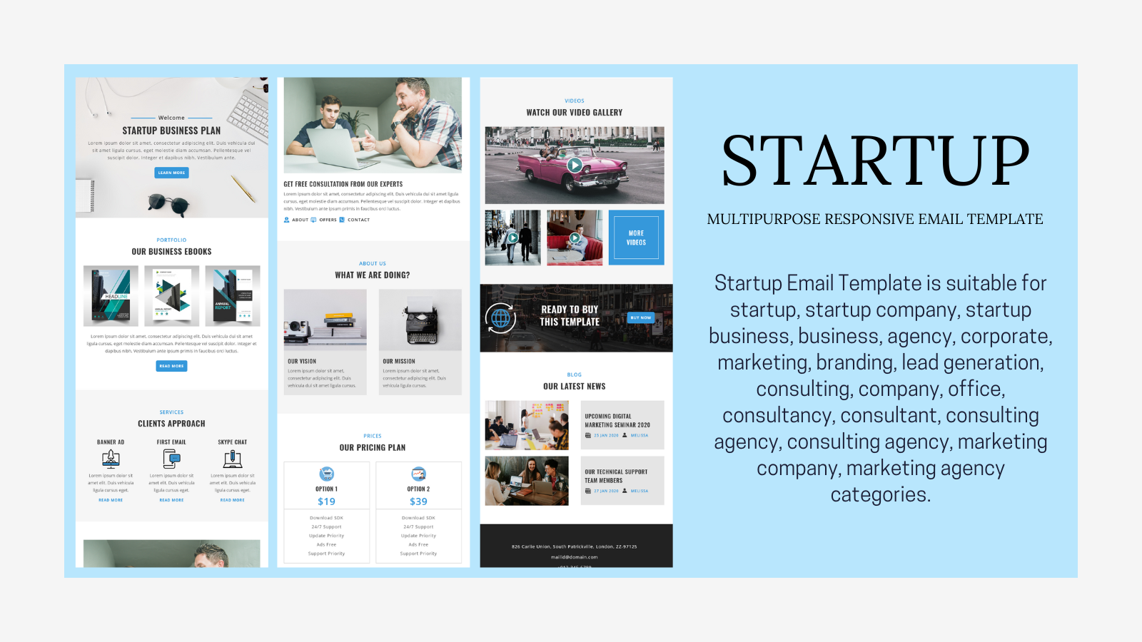 Startup – Multipurpose Responsive Email Template