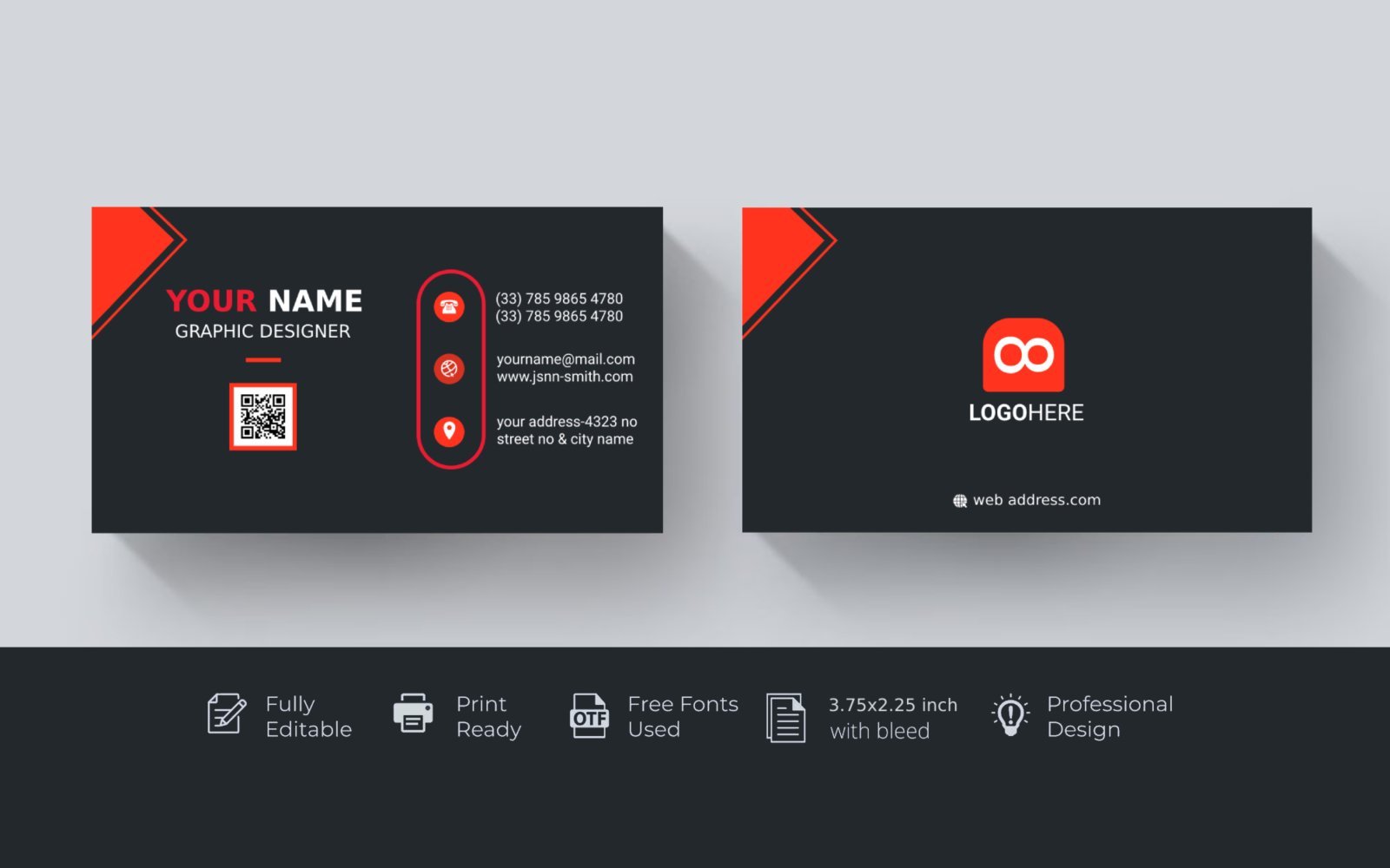 Template #335031 Business Card Webdesign Template - Logo template Preview