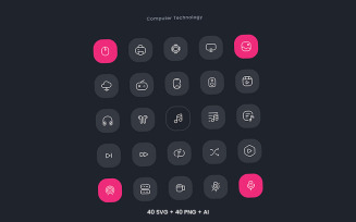 Computer Technology - 40 Iconset Templates