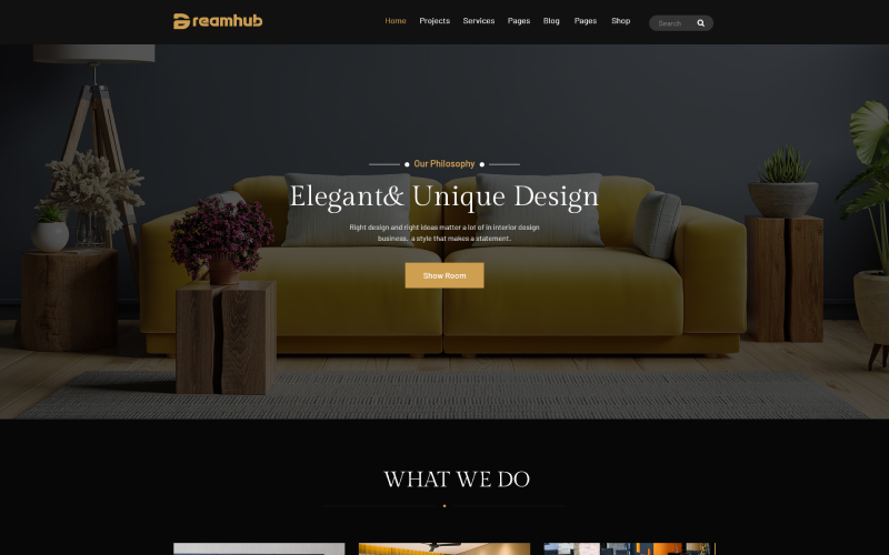 Dreamhub Interior-Design HTML5 Template Website Template