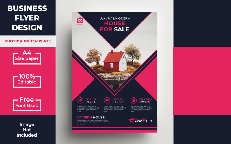 Exquisite Corporate Flyer PSD Template - Boost Your Business with High-End Design Corporate Identity