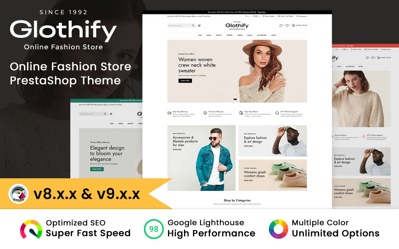 Glothify - Fashion and Apparel PrestaShop Theme