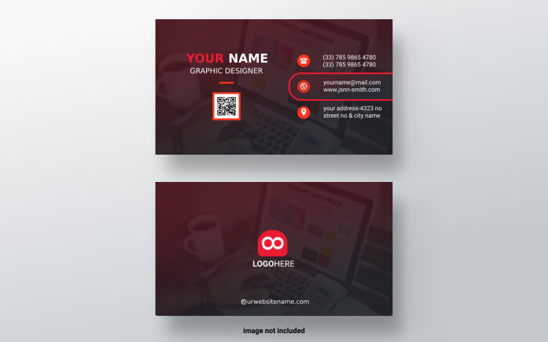 "Professionally Crafted Corporate Business Card PSD Template: Make a Lasting Impression!" Corporate Identity