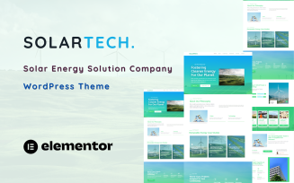 Solartech - Solar Energy Solution Company One Page WordPress Theme