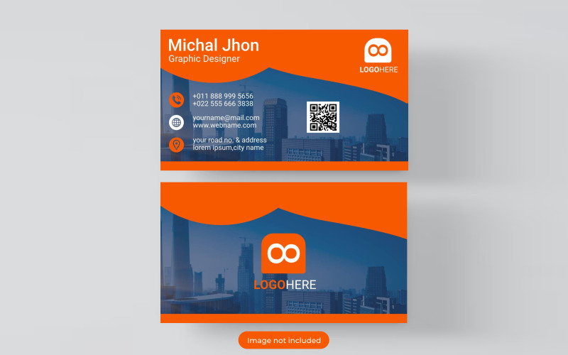 "Sophisticated Corporate Business Card PSD Template: Leave a Lasting Impression!" Corporate Identity