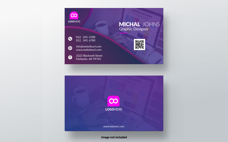 "Sophisticated Corporate Business Card PSD Template: Make a Lasting Impression!" Corporate Identity