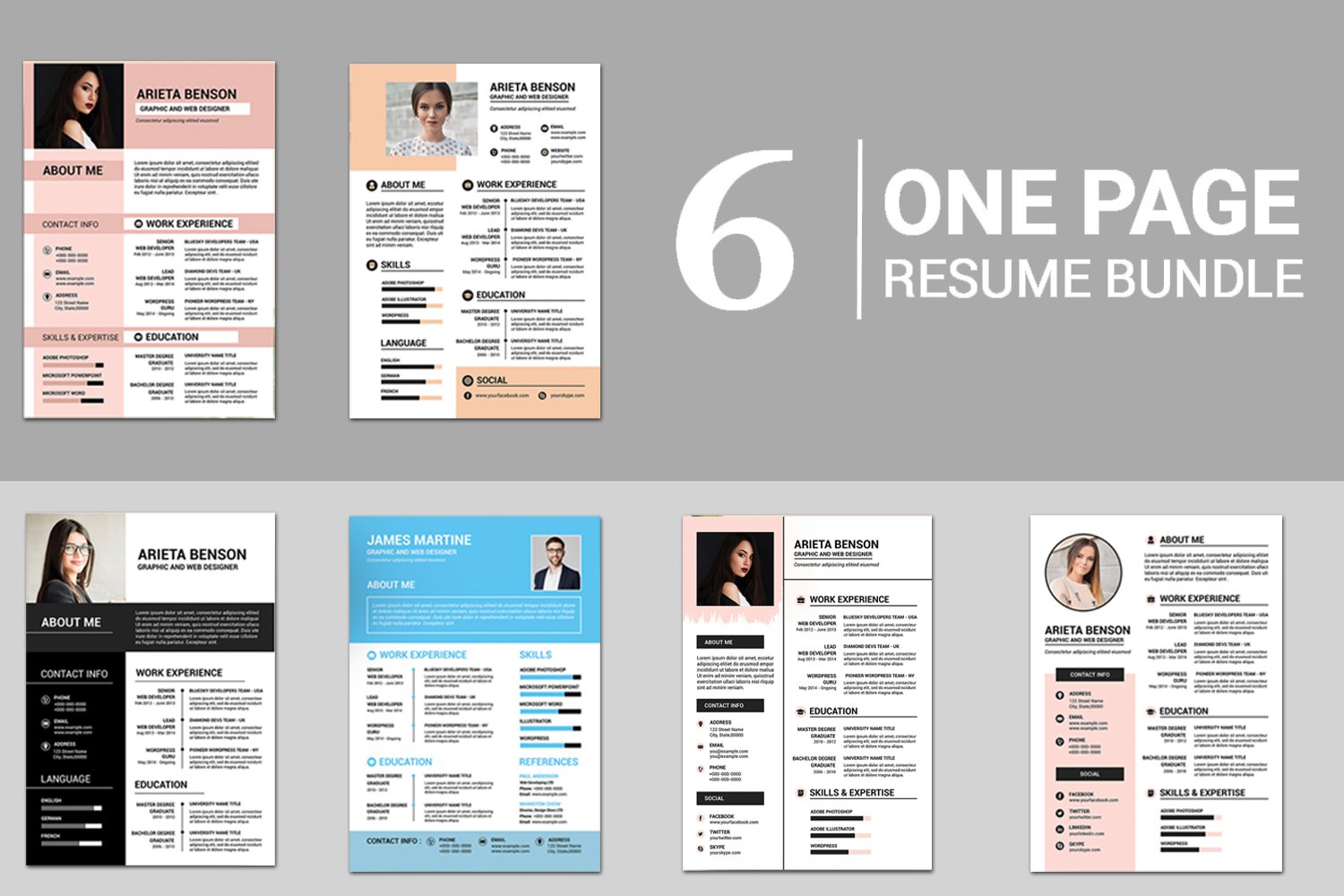 Kit Graphique #335155 Resume Template Divers Modles Web - Logo template Preview