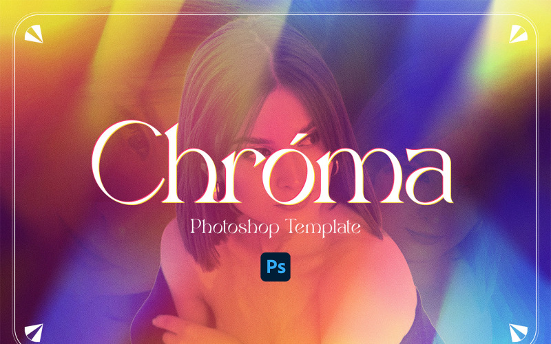 Chromatic Effect Photoshop Template Illustration