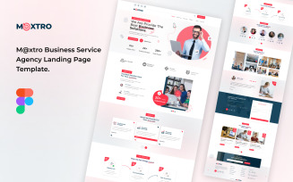 M@xtro Business Service Agency Landing Page Template Design