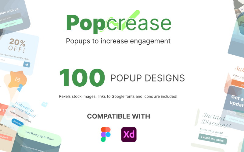 Popcrease 100 Popup Designs UI Element