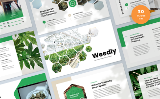 Weedly - Cannabis Presentation Google Slides Template
