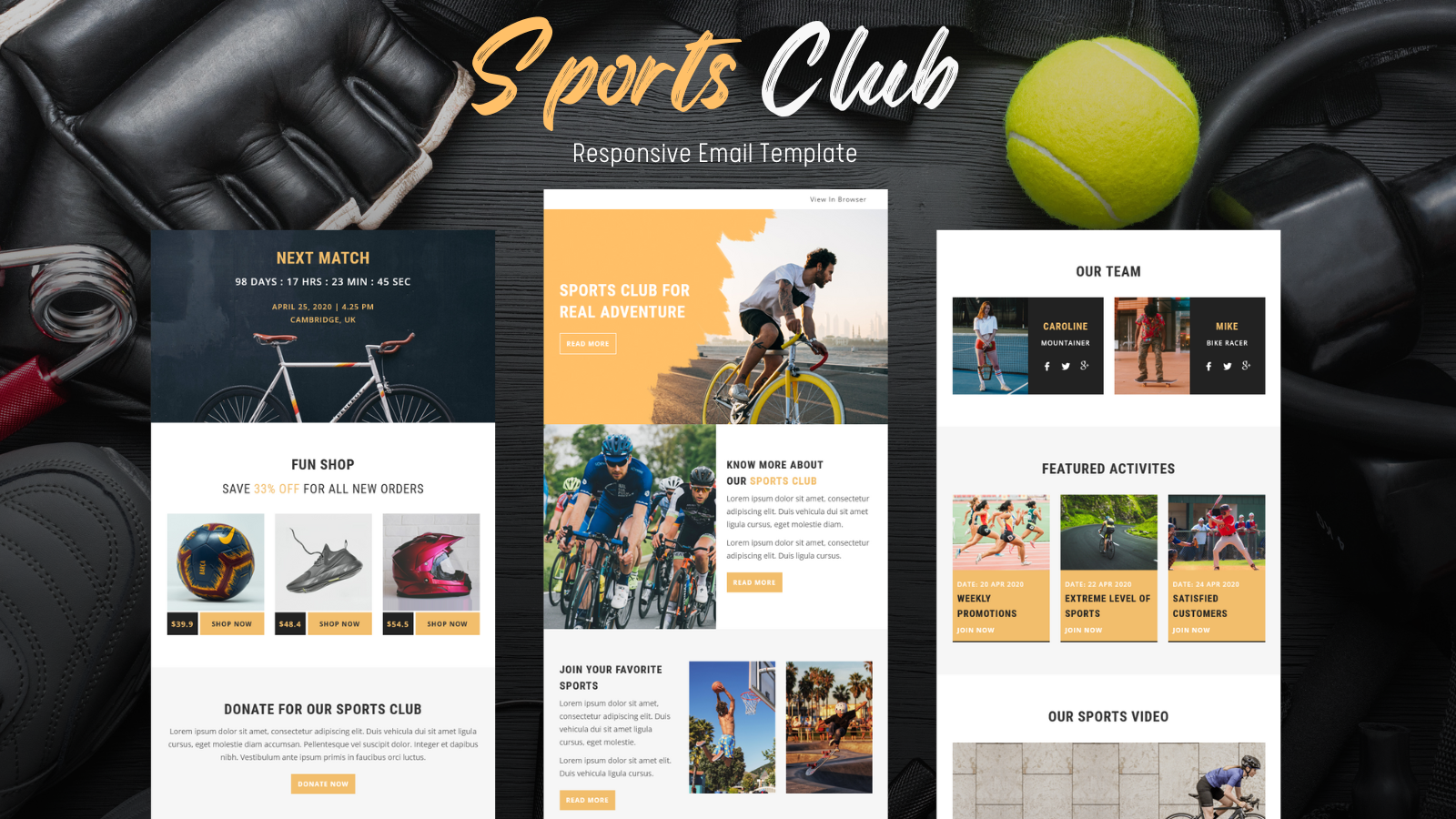 Sports Club – Multipurpose Responsive Email Template