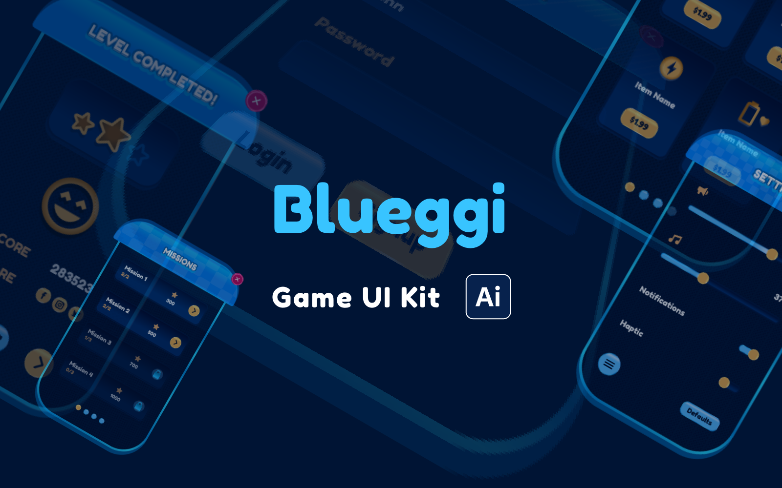 Blueggi Casual Game UI Kit