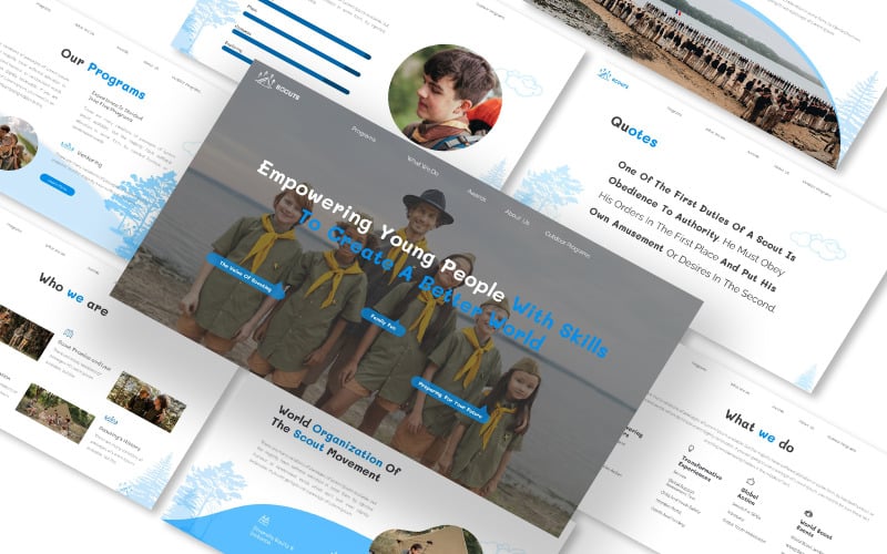 Boy Scout Presentation Powerpoint Template PowerPoint Template
