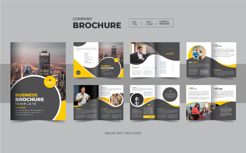 Brochure creative design. Multipurpose template with cover, back and inside page Corporate Identity