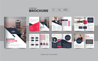 Business Brochure creative design. Multipurpose template with cover, back and inside page